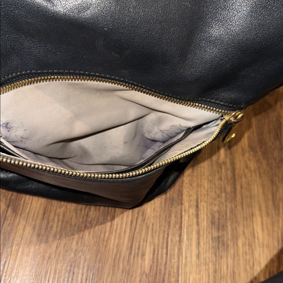 Tumi Liv Voyager Convertible Backpack Tote Black Leather with Gold - Picture 9 of 12